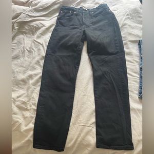 Levi’s black straight leg wedgie ankle jeans size 27